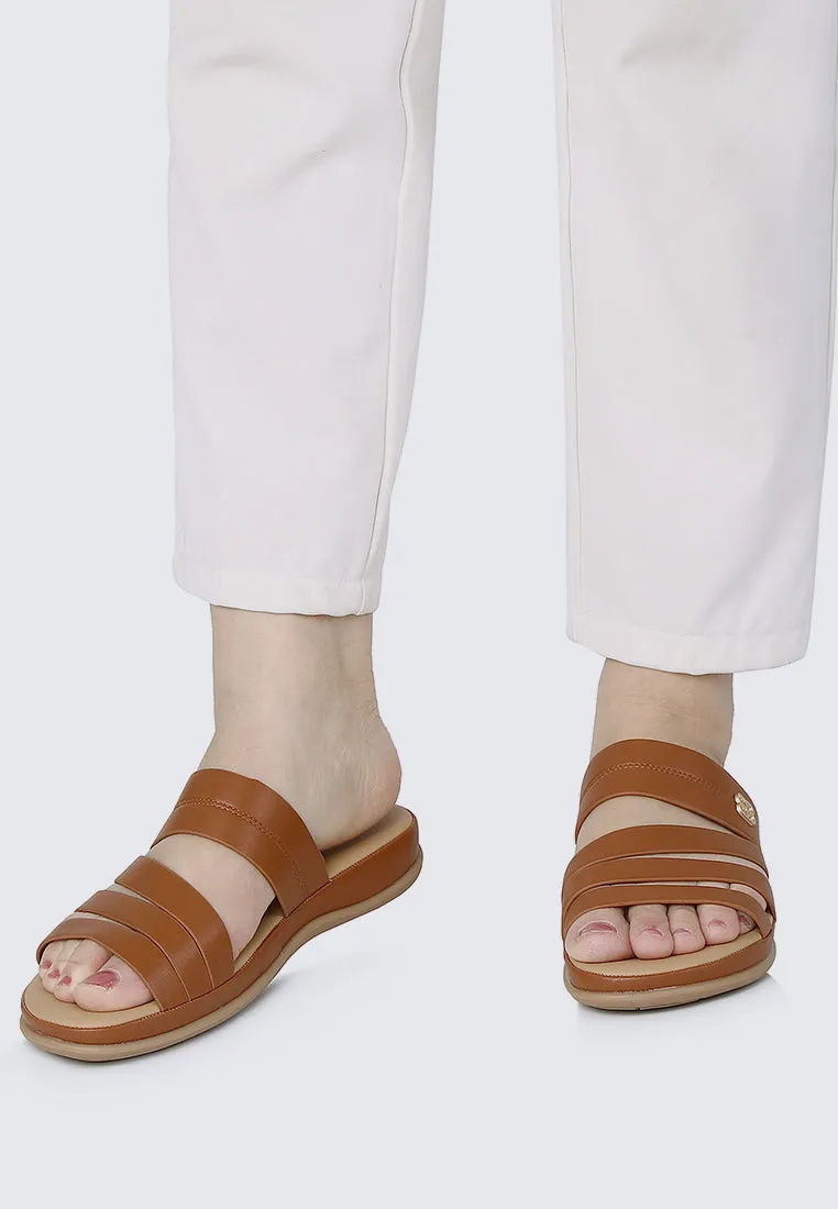 Walk Lite Comfy Sandals In Brown