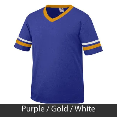 Zeta Phi Beta V-Neck Jersey with Striped Sleeves - 360 - TWILL
