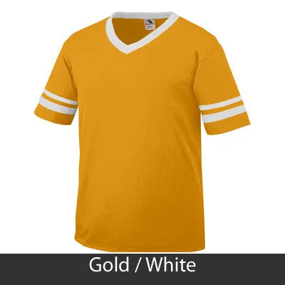 Zeta Phi Beta V-Neck Jersey with Striped Sleeves - 360 - TWILL