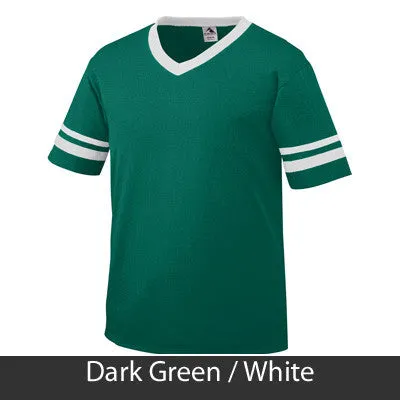 Zeta Phi Beta V-Neck Jersey with Striped Sleeves - 360 - TWILL